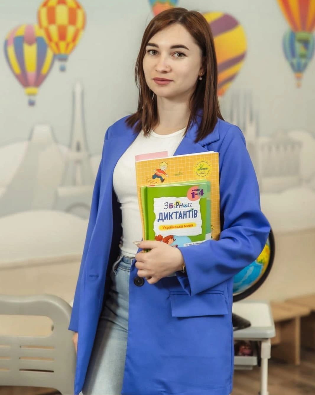 Анна Синиціна під час онлайн-уроку
